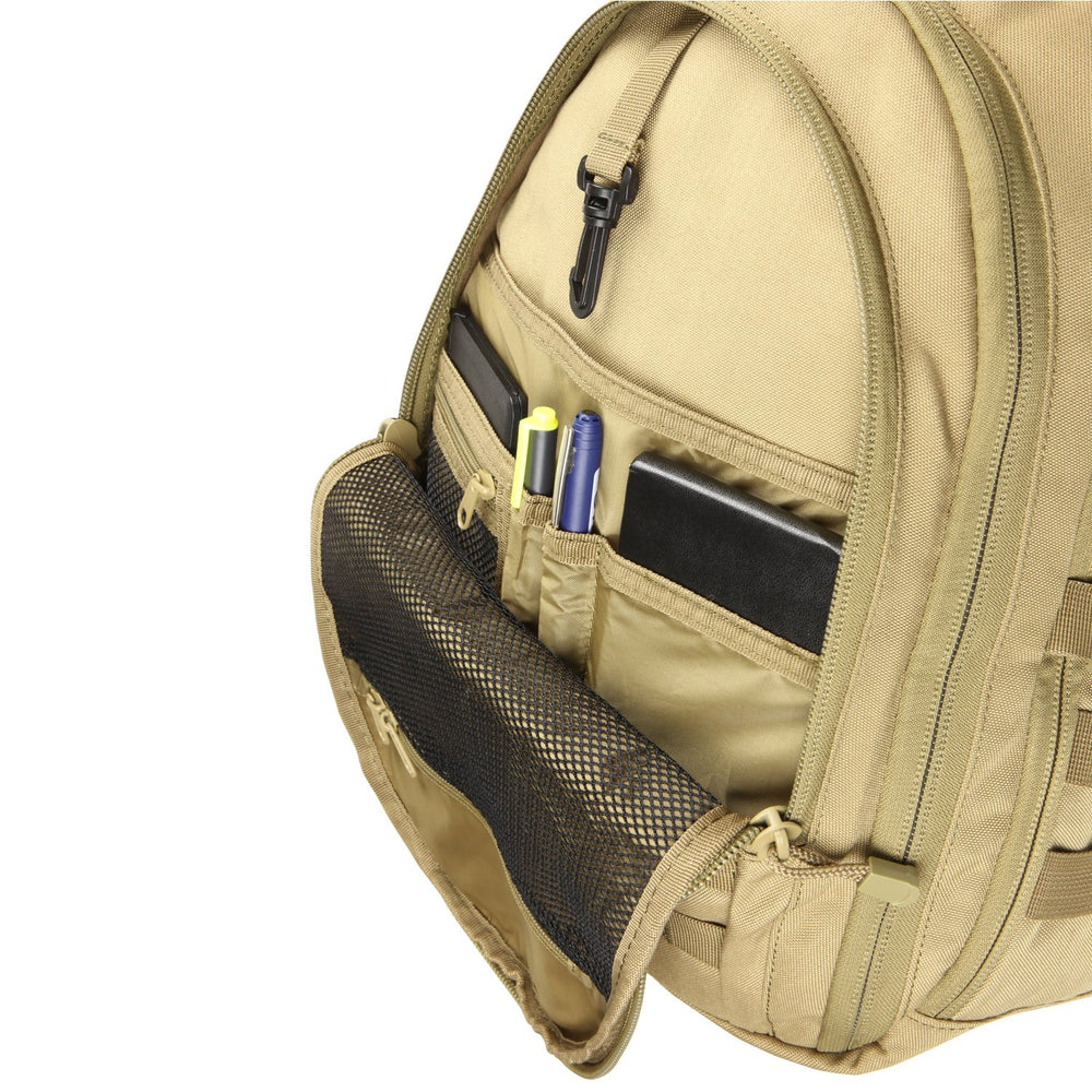 Condor Ambidextrous Sling Bag interior pockets in black, organized storage.