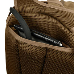 Condor Commuter Pack fleece-lined gadget pocket safely stores small devices during travel.