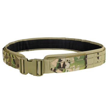 Condor Elite LCS Gun Belt Multicam highlighting laser-cut modular slots for accessories.