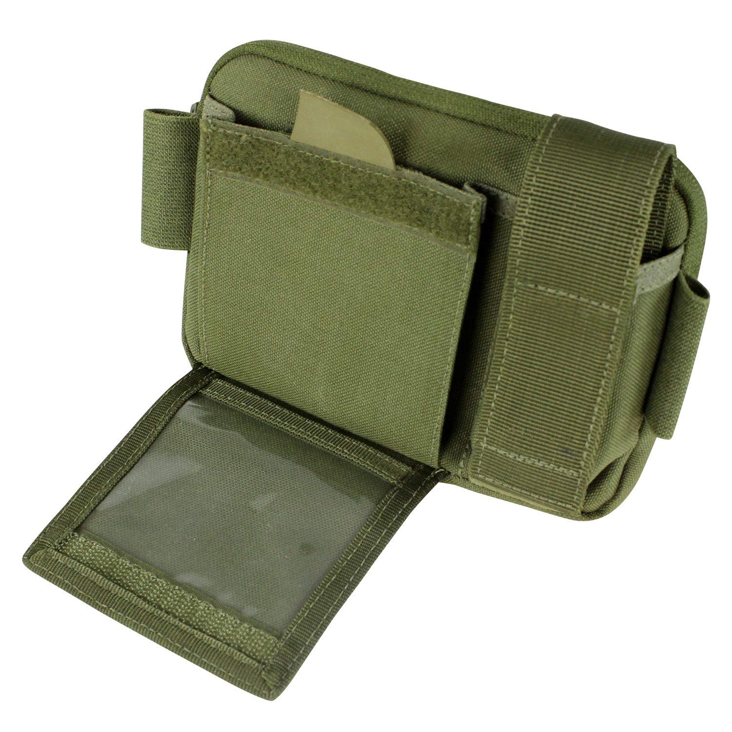 Condor Elite Annex Admin Pouch Black back view with MOLLE/PALS webbing for versatile attachment