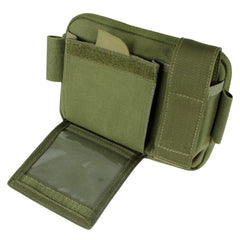 Condor Elite Annex Admin Pouch Black back view with MOLLE/PALS webbing for versatile attachment