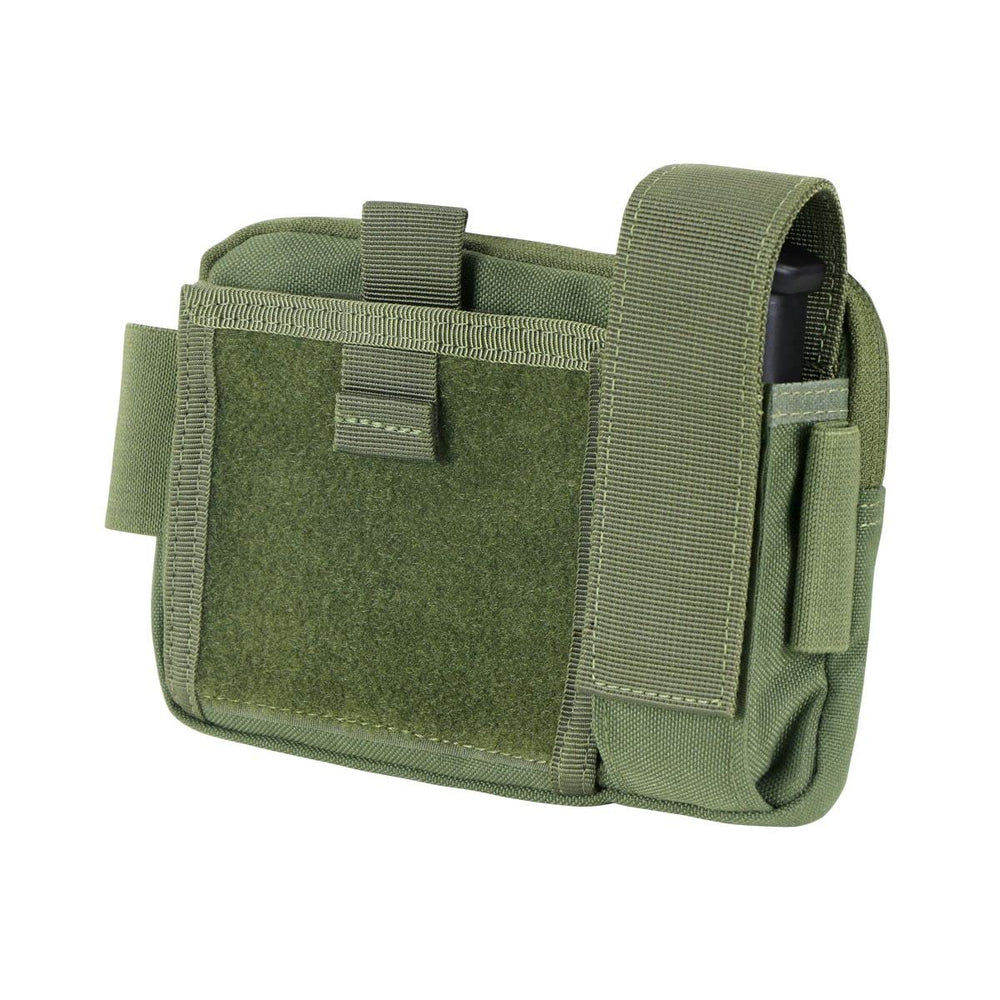 Condor Elite Annex Admin Pouch Olive Drab front view organizes pens and ID with clear vinyl panel