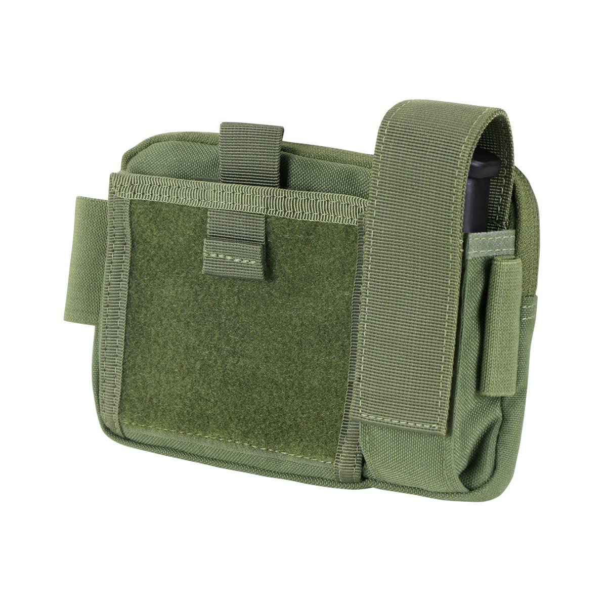 Condor Elite Annex Admin Pouch Olive Drab front view organizes pens and ID with clear vinyl panel
