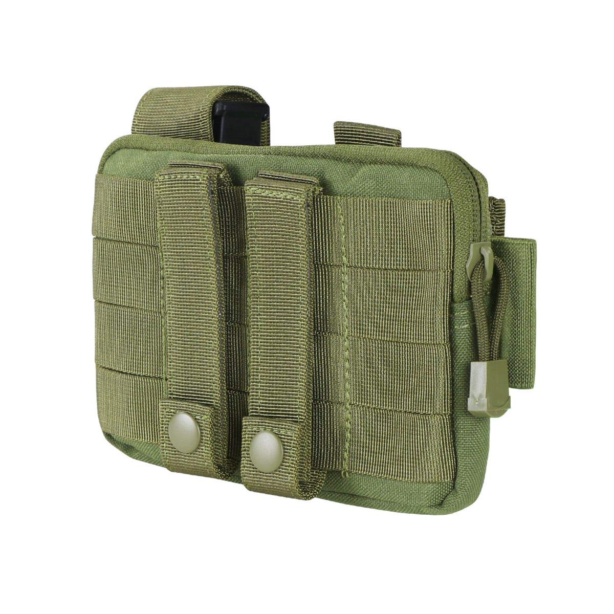 Condor Elite Annex Admin Pouch Olive Drab side view shows MOLLE compatibility and compact silhouette