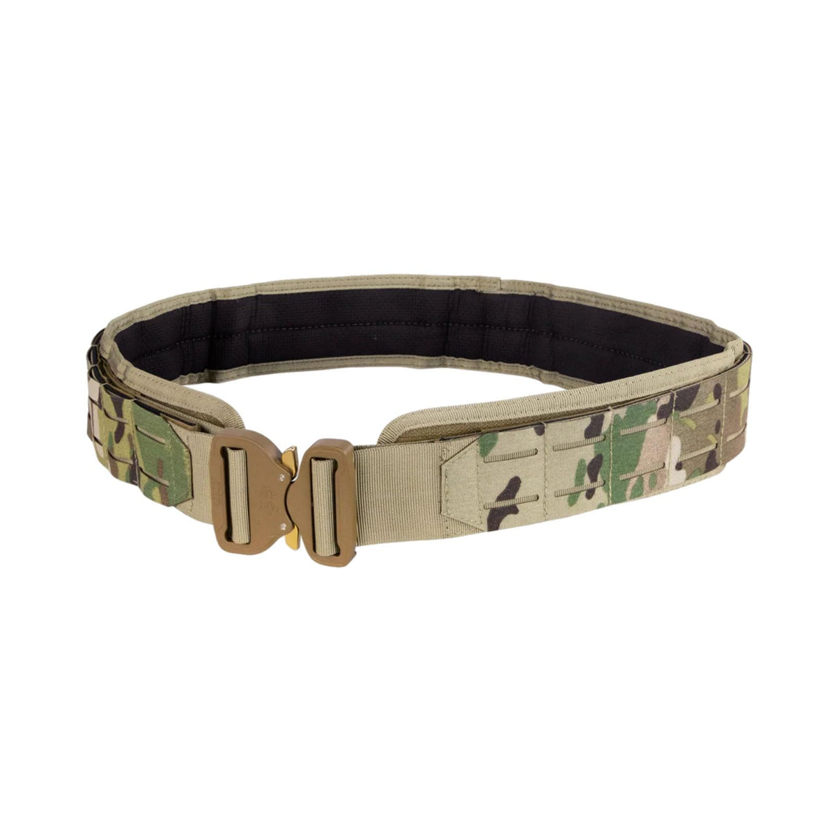 Condor Elite Cobra gun belt front view in Multicam for modular tactical setups.