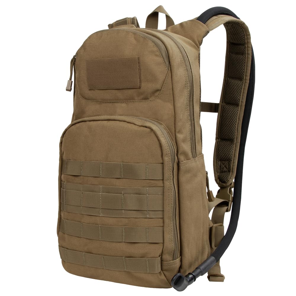 Condor fuel hydration carrier front view in coyote brown for rugged outdoor use