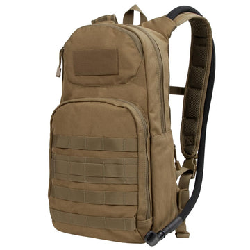 Condor fuel hydration carrier front view in coyote brown for rugged outdoor use