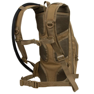 Condor hydration pack padded back panel promotes airflow during rides.