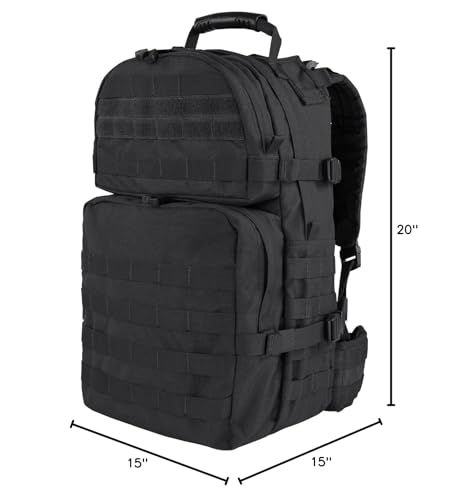 Condor Medium Assault Pack Black rugged exterior for daily use