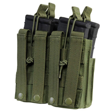 Condor Outdoor Double Stacker M4 Mag Pouch side view rugged storage for tactical mags.