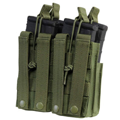 Condor Outdoor Double Stacker M4 Mag Pouch side view rugged storage for tactical mags.
