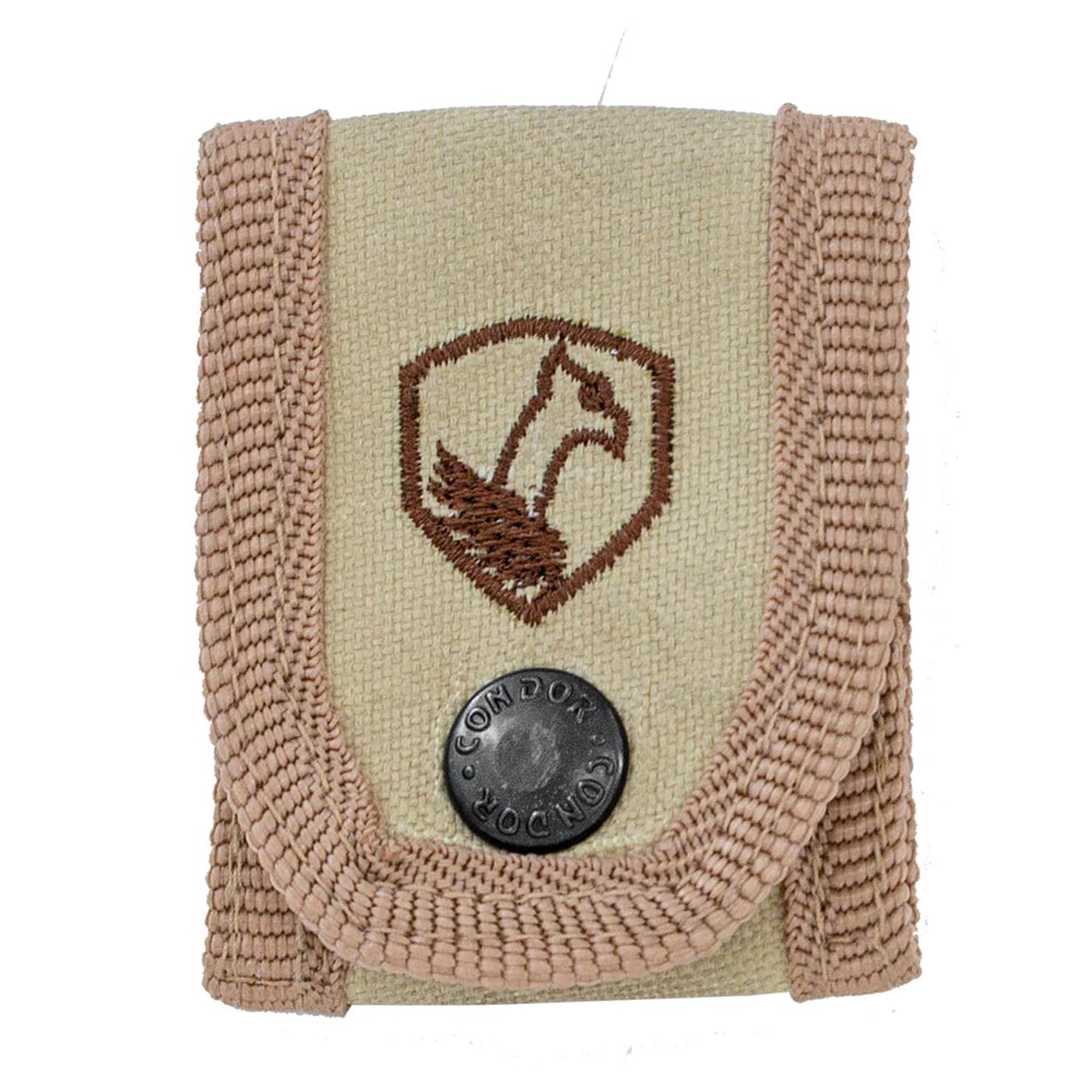 Condor Pocket Pike ballistic nylon sheath showing secure coverage and quick access.