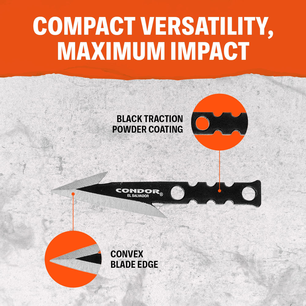 Condor Pocket Pike compact size emphasizes portability for emergencies and outdoor adventures.