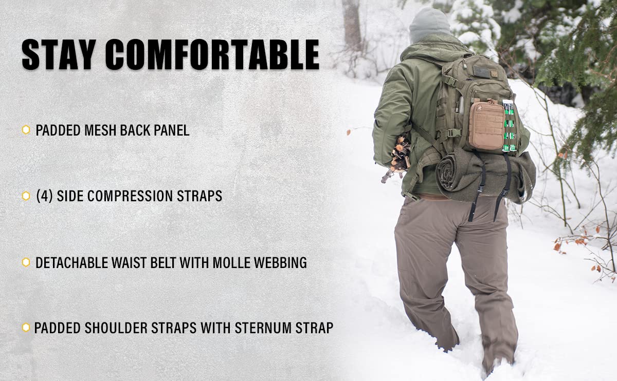 Condor Venture Pack fits a 3L hydration bladder for longer outings