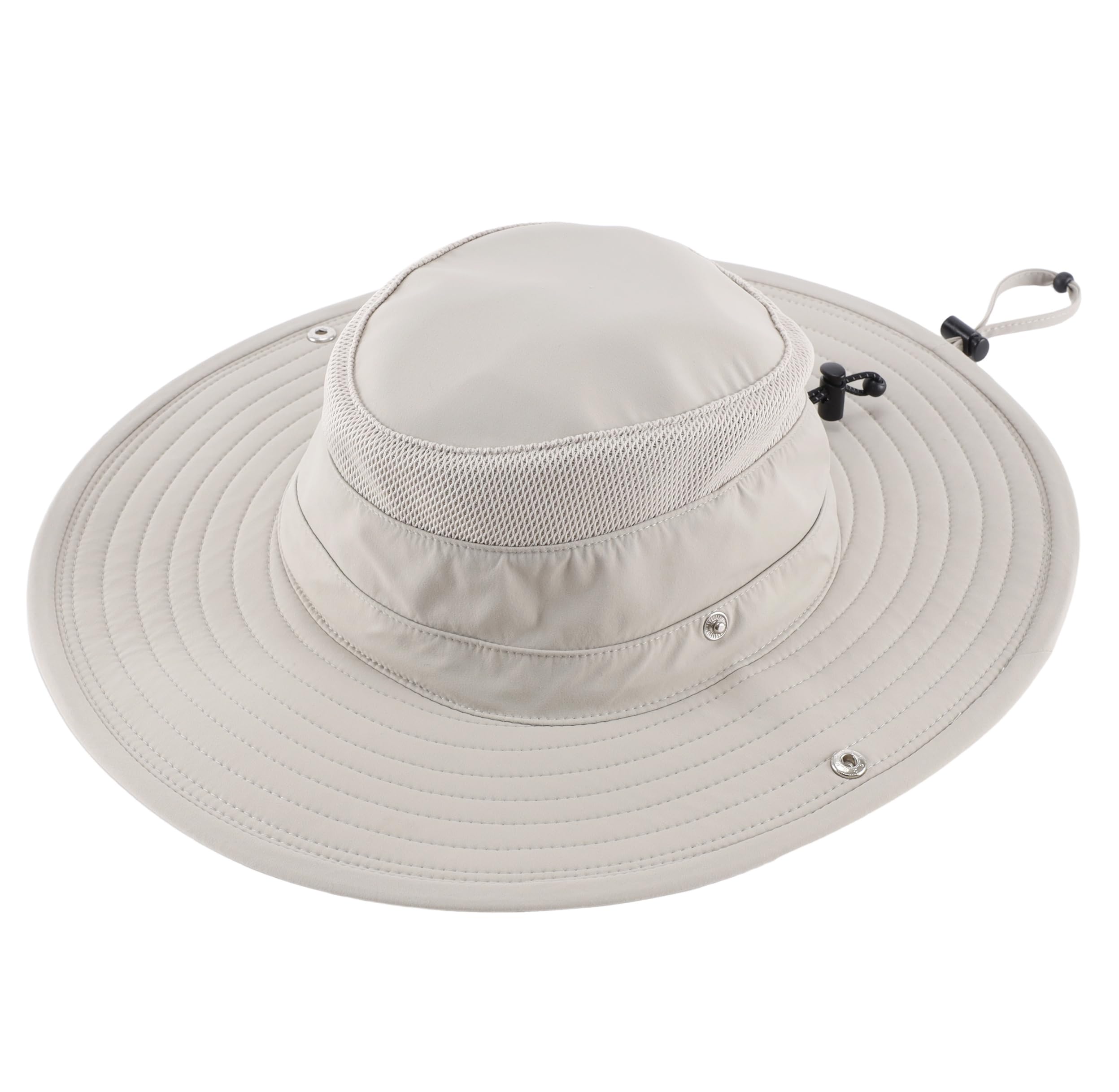 Front view showcasing wide brim shade for face and neck