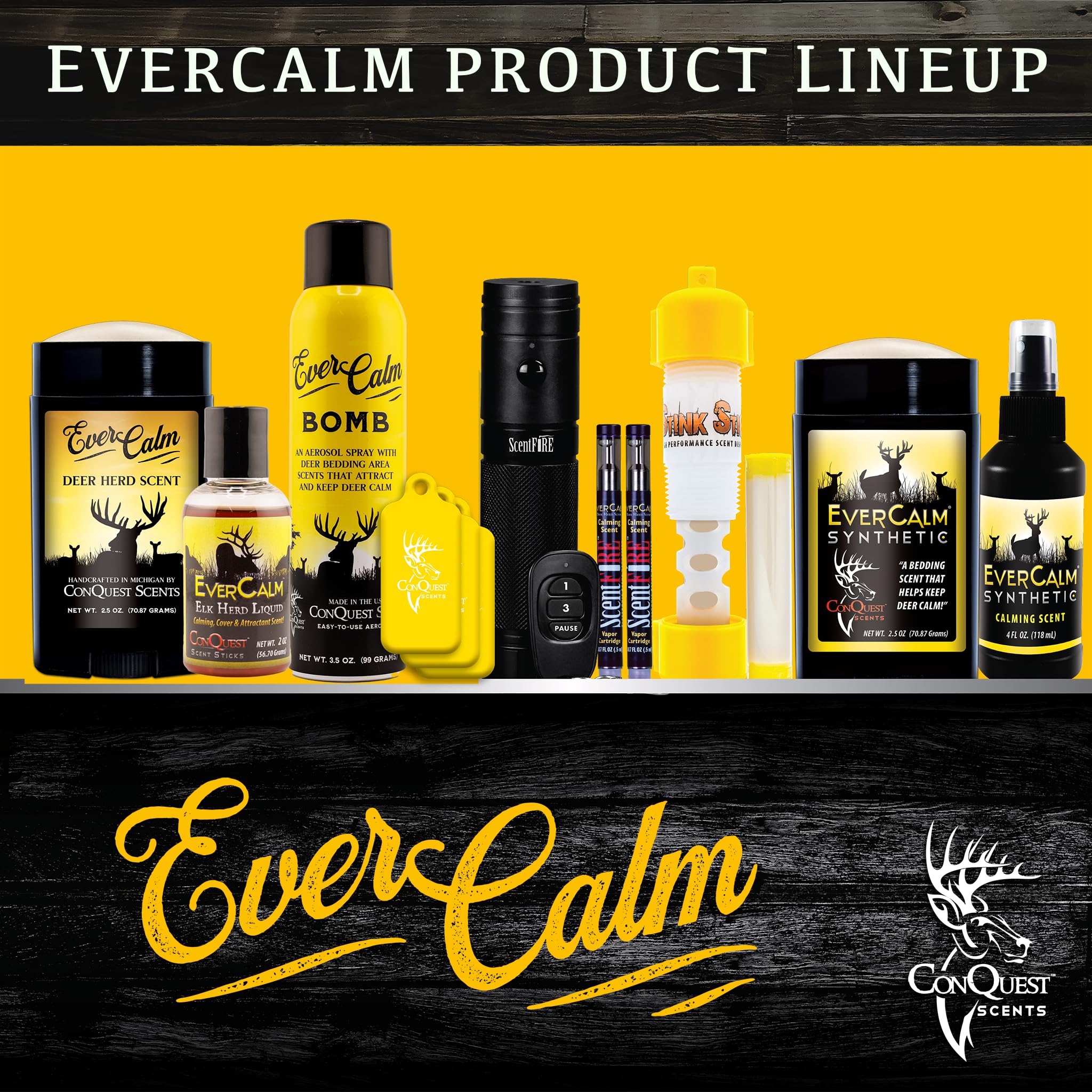 Conquest Scents EverCalm ThermaPad forest-trail scene supports deer sightings