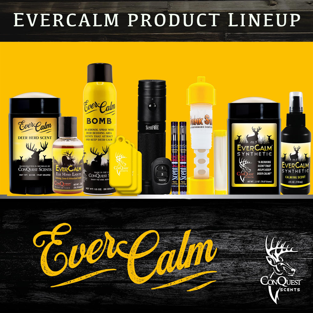 Conquest Scents EverCalm ThermaPad forest-trail scene supports deer sightings