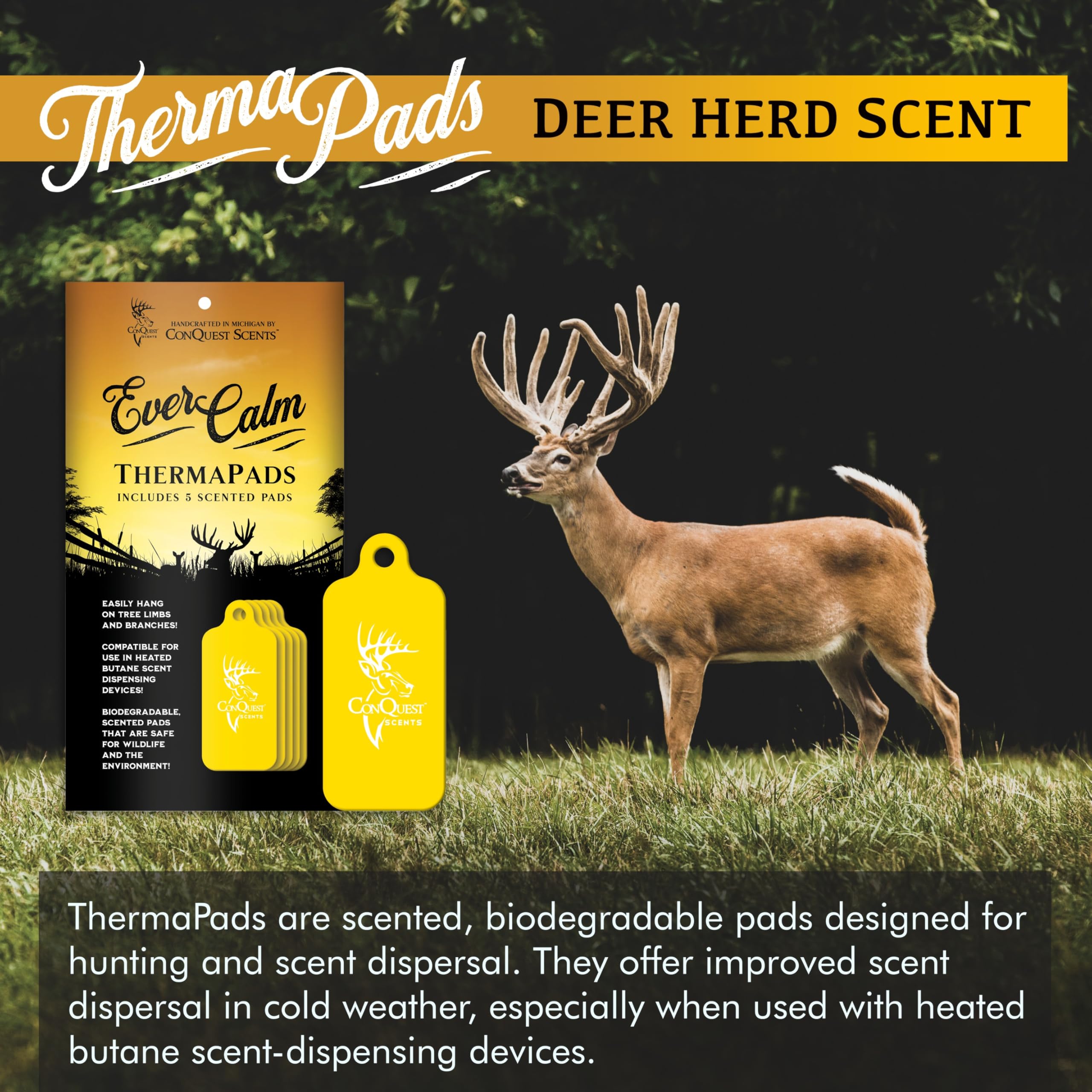 Conquest Scents EverCalm ThermaPad with heated dispenser compatibility for slow release