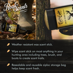 Conquest Scents Trio storage bag keeps scents fresh for field use.