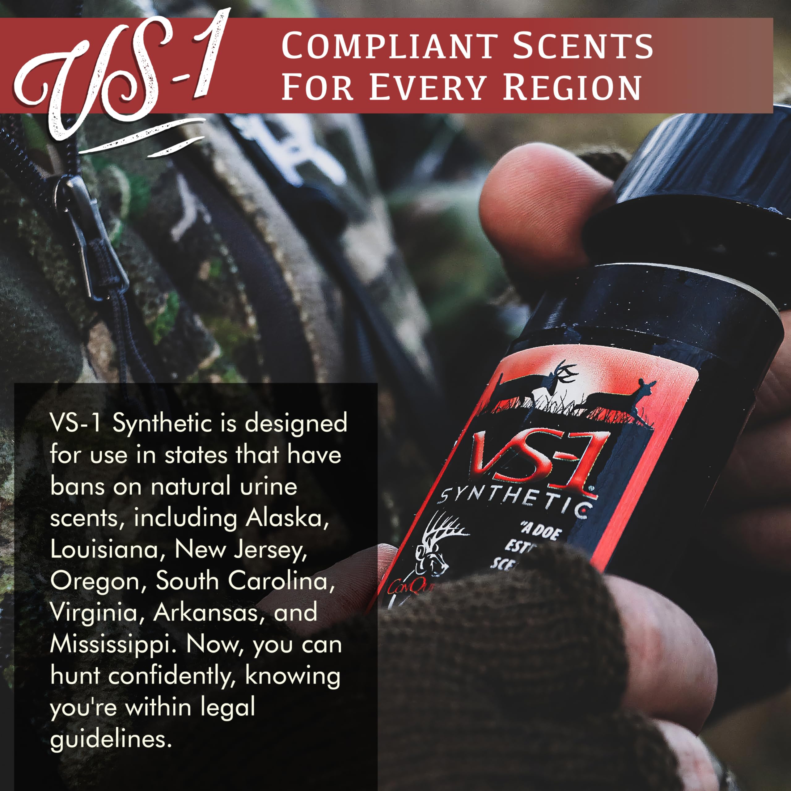 Conquest Scents Vs-1 synthetic doe estrus scent attractant in use.