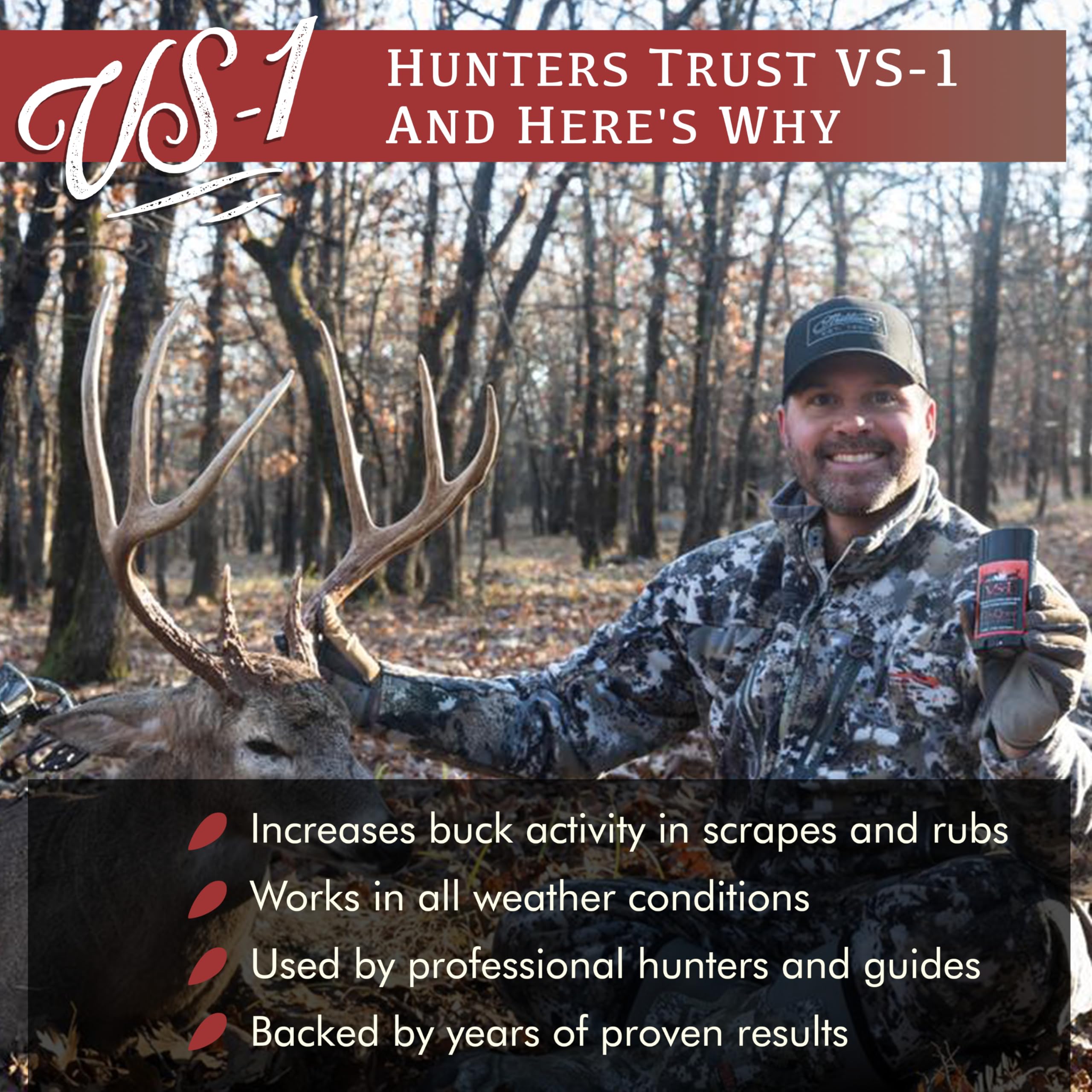 Conquest Scents Vs-1 pack-ready design fits in a pocket for hunting days.