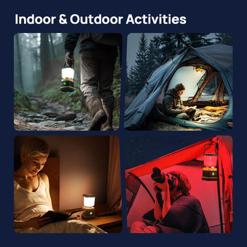 Consciot C02 lantern camping scene shows reliable lighting for late-night cooking.