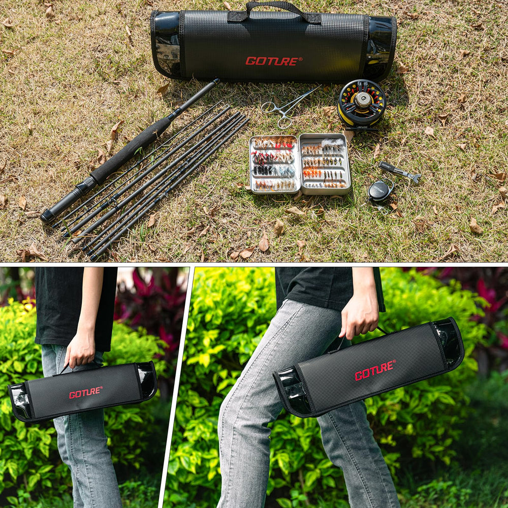 Contents included in the fly fishing kit
