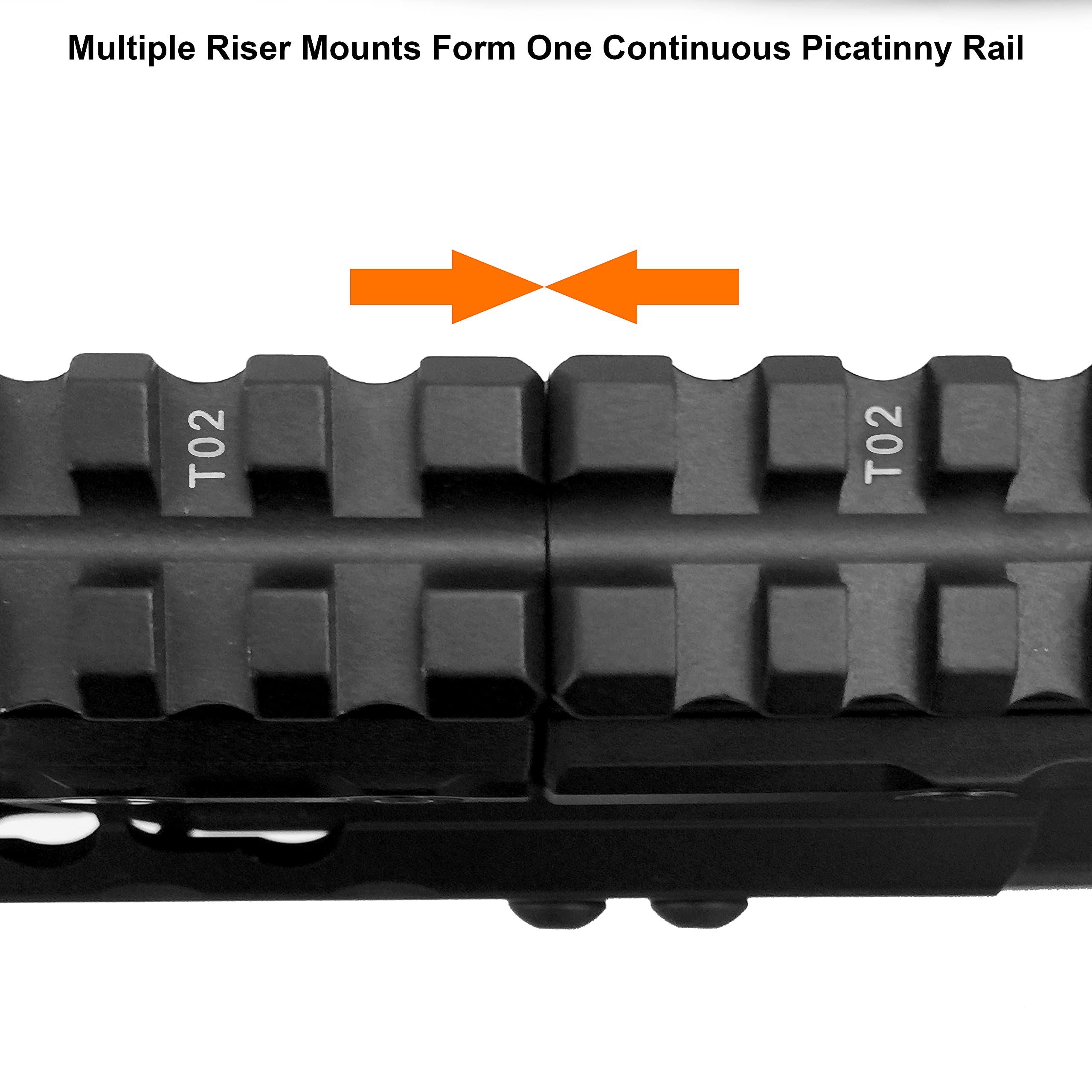 Locking torx screws and recoil stops on UTG riser