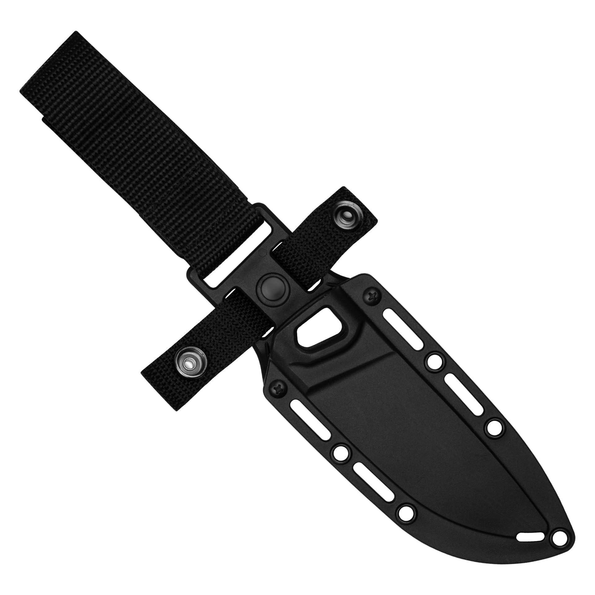 Handle detail showing thumb ramp and lanyard hole