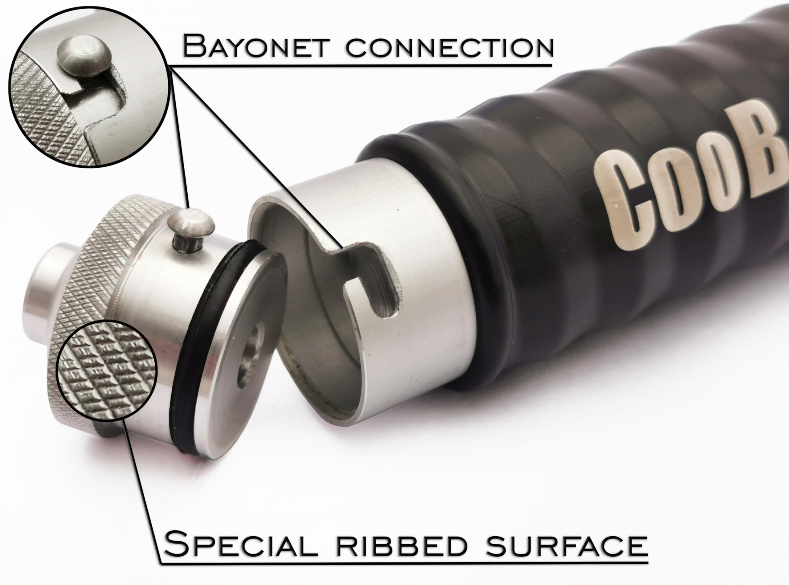 Close-up of the 5/8 inch injection port on the CooB injector
