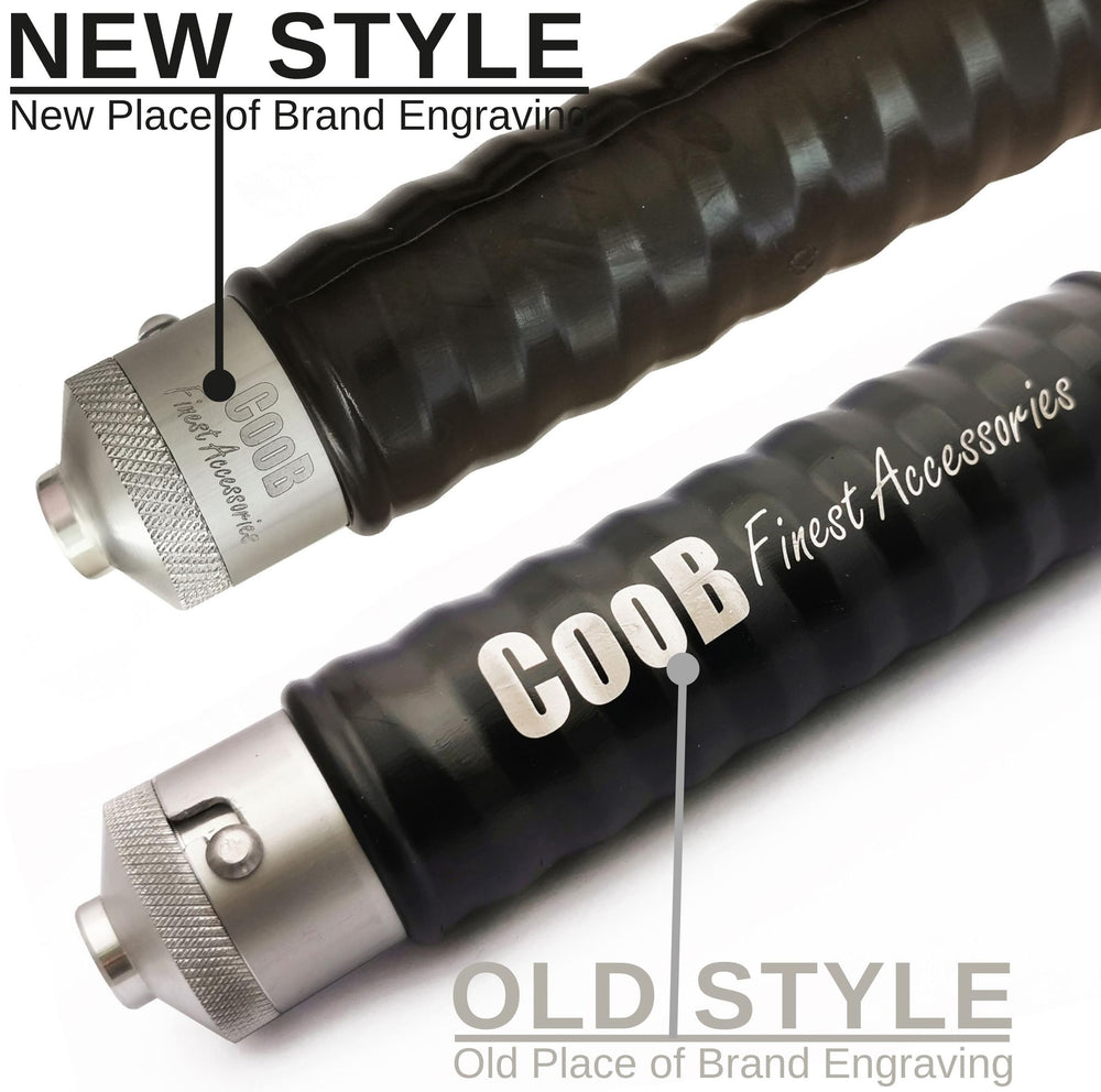 CooB injector with ergonomic side grip for steady operation