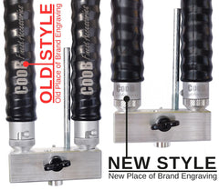 CooB aluminum dual-color injector closeup showing durable, compact design