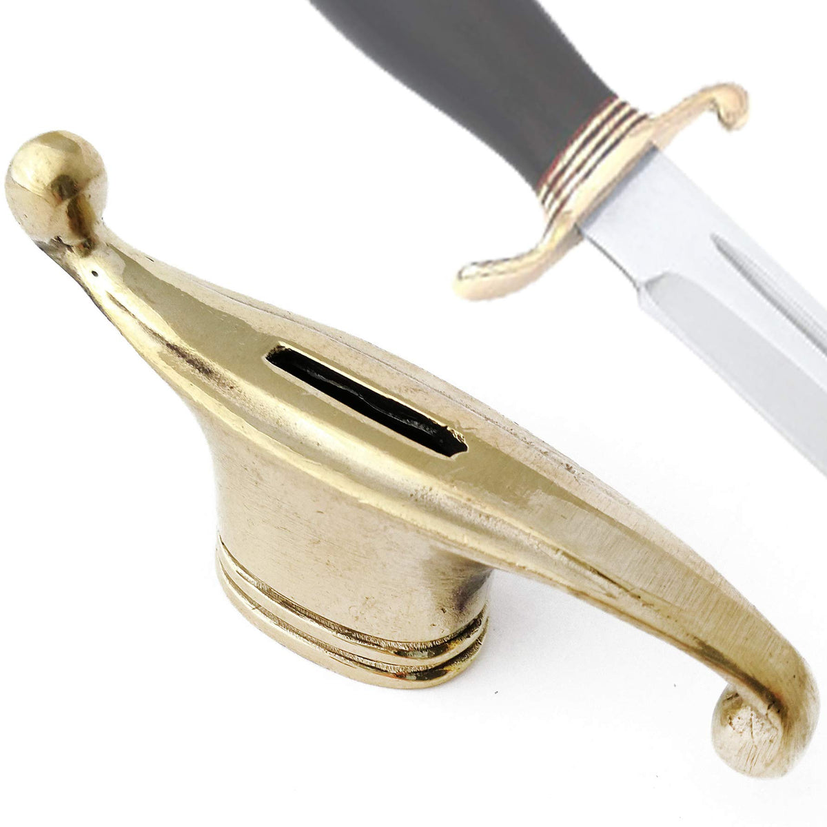 CooB bronze knife guard bolster enhances grip for custom knife handles