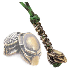 CooB EDC paracord knife lanyard with bronze alien head bead for distinctive carry