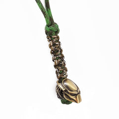 CooB hand cast bronze bead on paracord lanyard with high shine finish