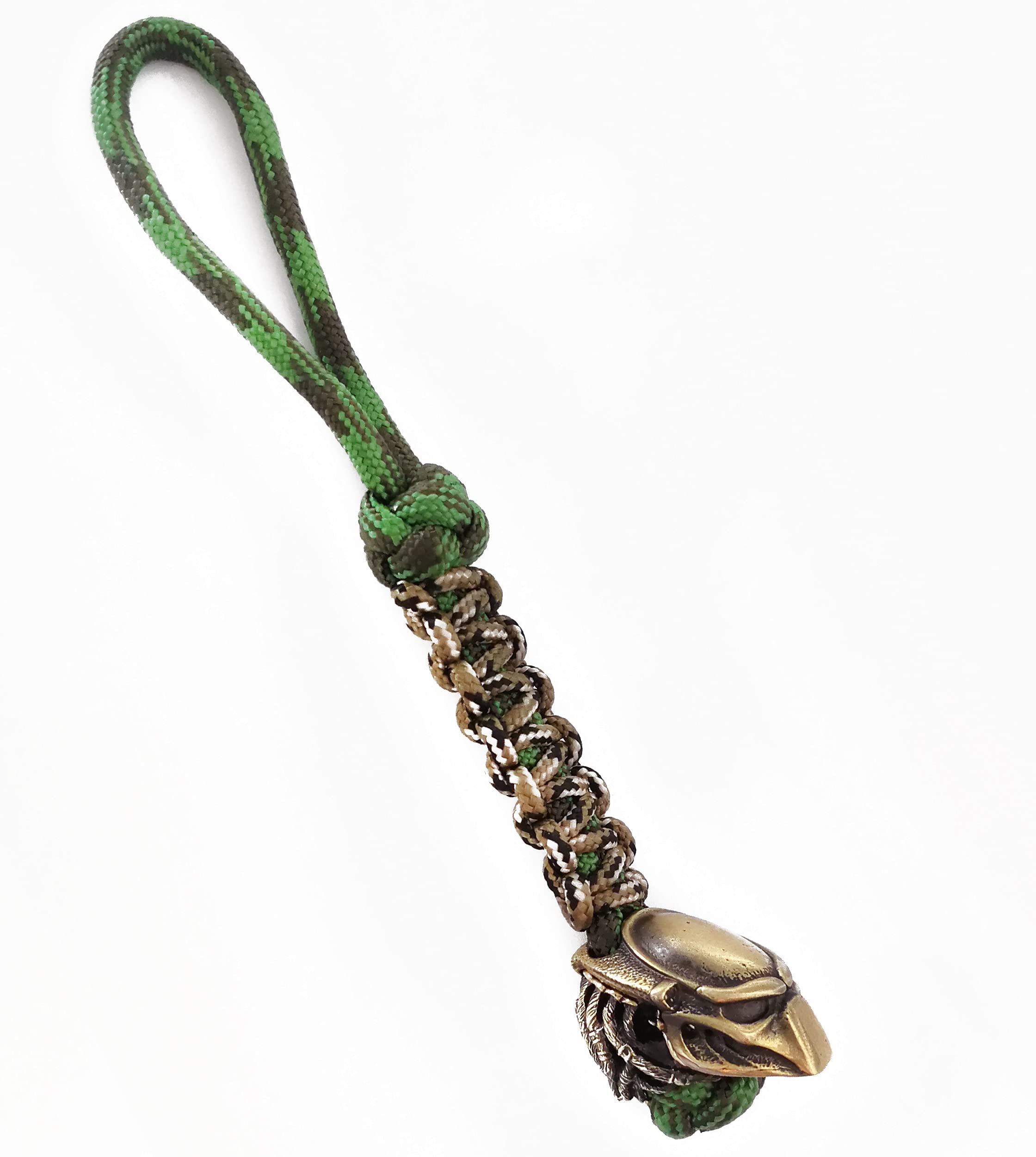 CooB EDC paracord knife lanyard with bronze predator head bead for quick access