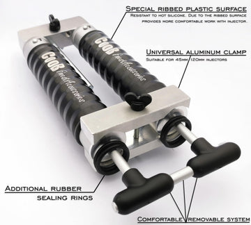 CooB 5/8 inch injection port enables targeted plastisol flow