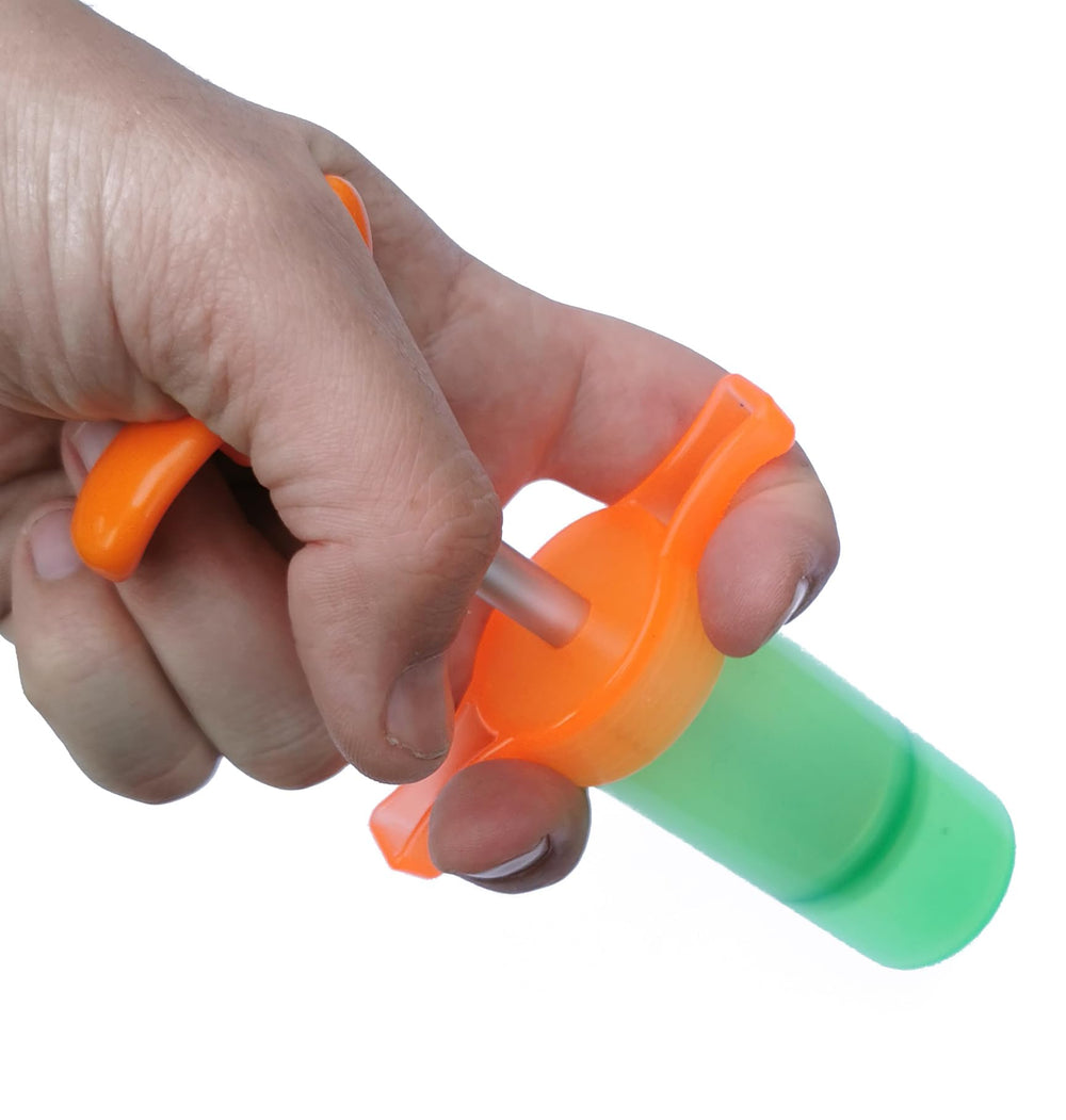 CooB marked piston rod helps gauge safe pressure during use.