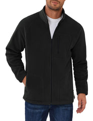 COOFANDY fleece jacket full-zip for easy layering and winter warmth.