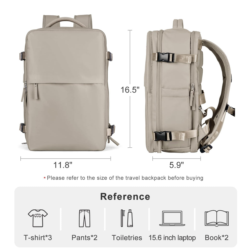 Coofay backpack side pocket shows multi-use storage for travel or work.