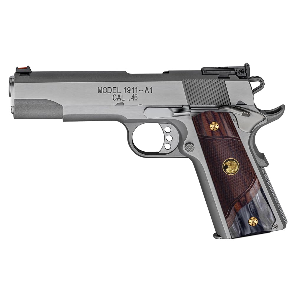 Cool Hand 1911 grips with checker diamond texture enhance traction and aggressive feel.