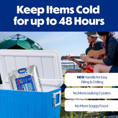 Cooler Shock 18°F phase-change keeps items cold up to 48 hours.
