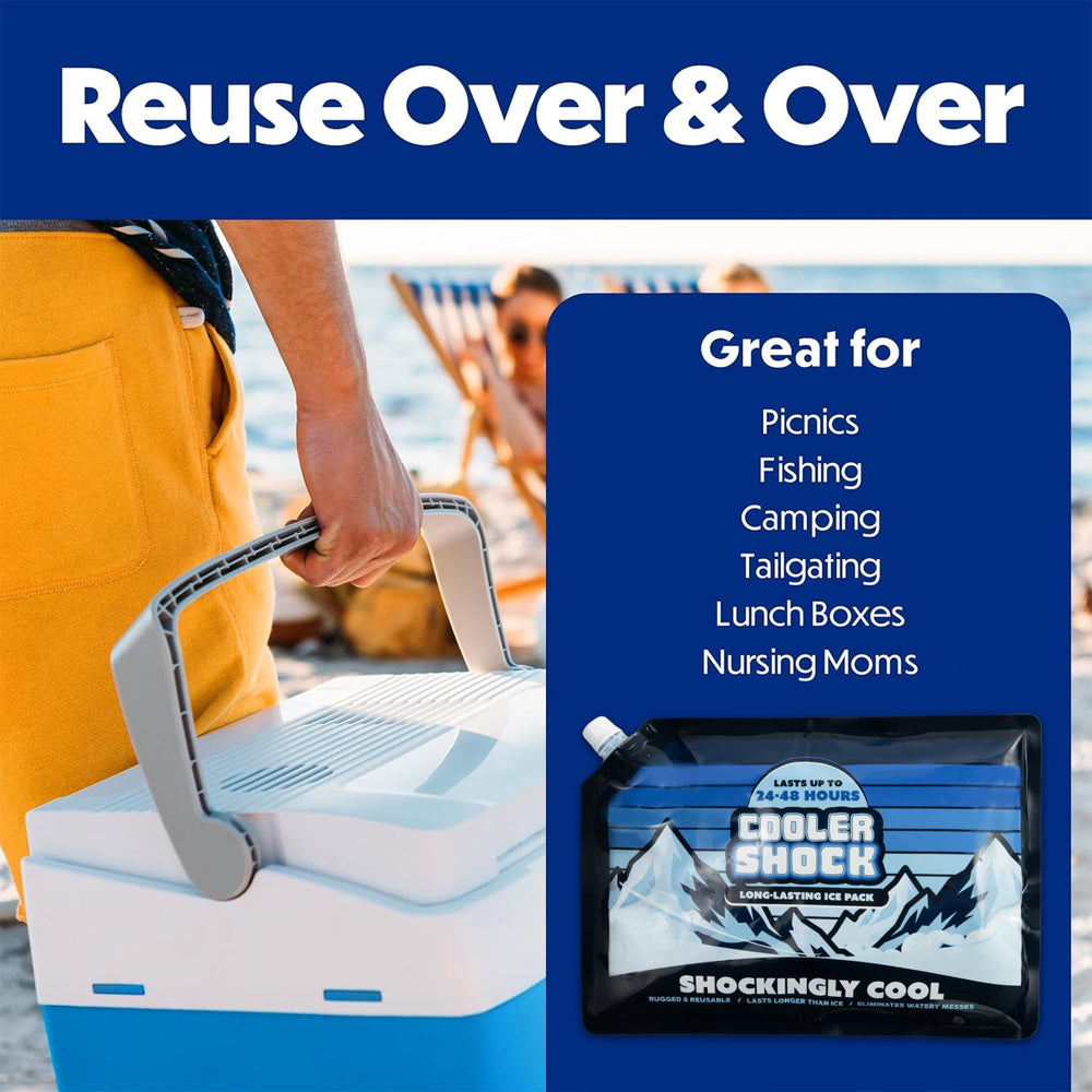 Cooler Shock ideal for camping, beach days, and road trips