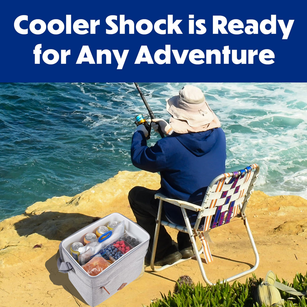 Cooler Shock packaging suggests ideal gift for campers.