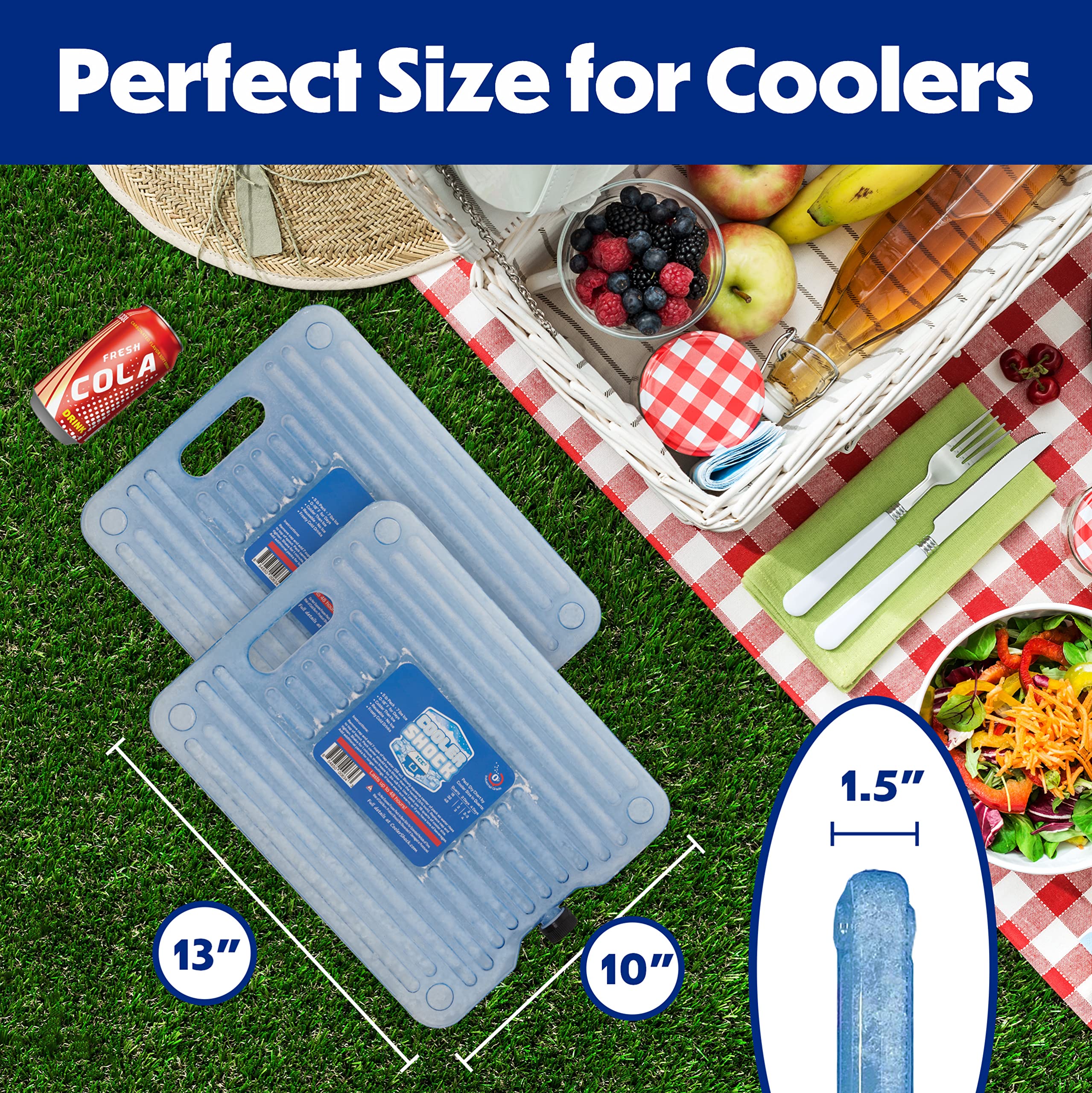 Cooler Shock ice-pack-5-lb-filled demonstrates compact weight advantage in use.