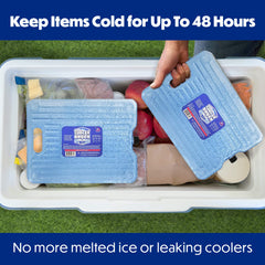 Cooler Shock ice-pack-in-freezer resting flat, ready to chill contents.