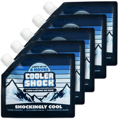 Cooler Shock ice packs ready for water fill to start long-lasting cooling for lunches.