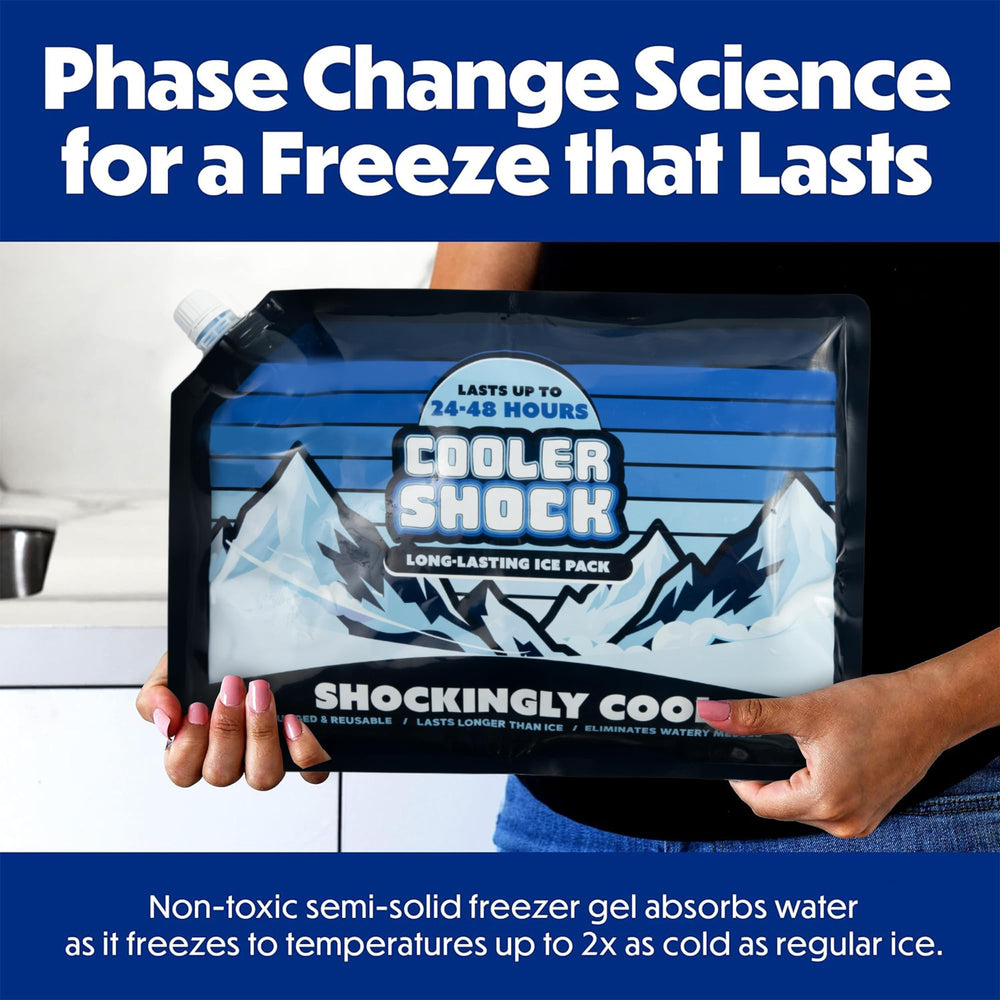 Cooler Shock nylon-reinforced design adds durability for rugged outdoor use