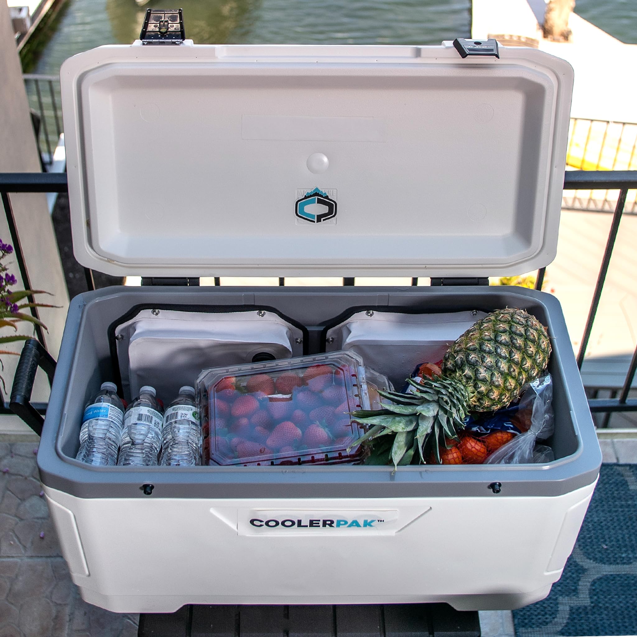 CoolerPak 15lb in an outdoor adventure setup delivering reliable cooling