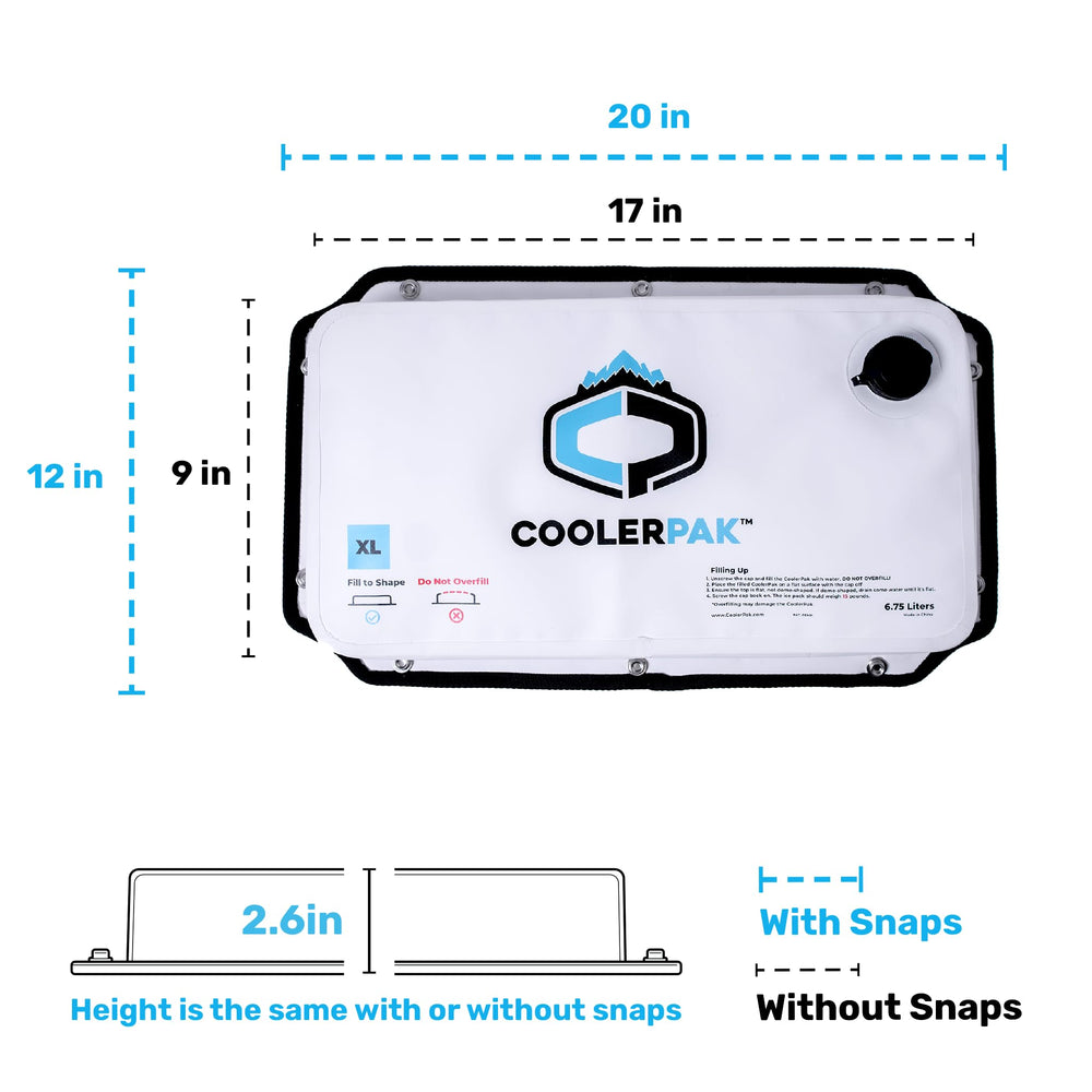 CoolerPak 15lb snaps connected for larger coolers